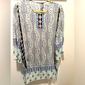 J.Jill very soft printed mellow tunic top size Large.